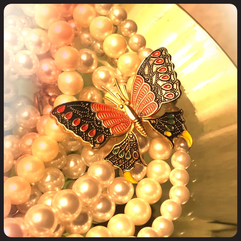 Butterfly Enamel Brooch